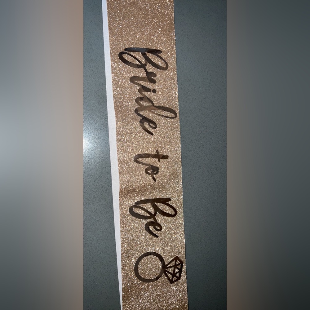 Bride to be sash